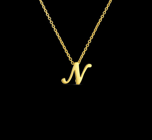 Tiny Treasures Script "N" Necklace