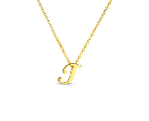 Tiny Treasures Script "T" Necklace