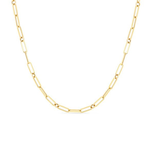 Designer Gold Collection Paperclip Chain