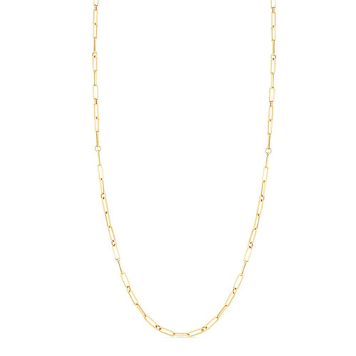 Designer Gold Paperclip & Round Link Chain