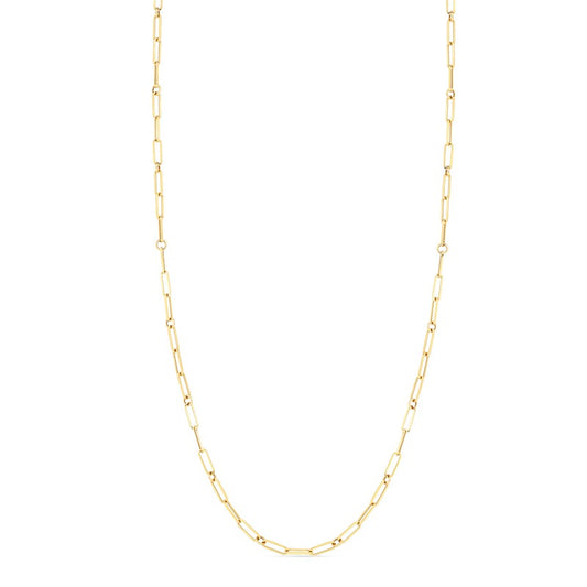 Designer Gold Paperclip & Round Link Chain