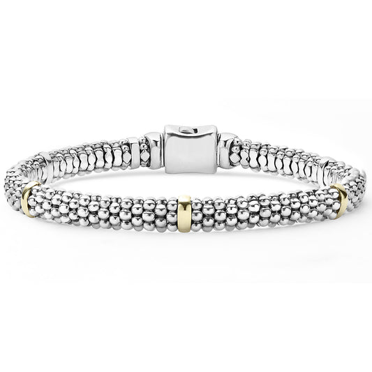 Signature Caviar Collection 5-Gold Station Bracelet