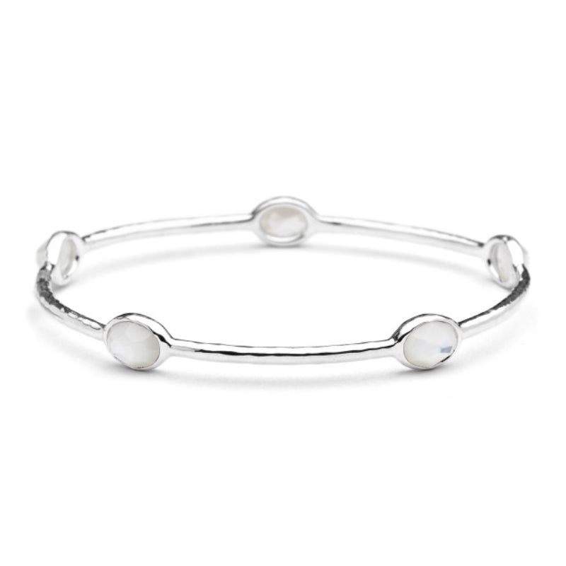 Rock Candy Five-Stone Silver Bangle