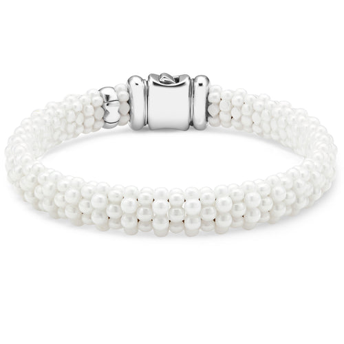 White Caviar Collection Ceramic Beaded Bracelet