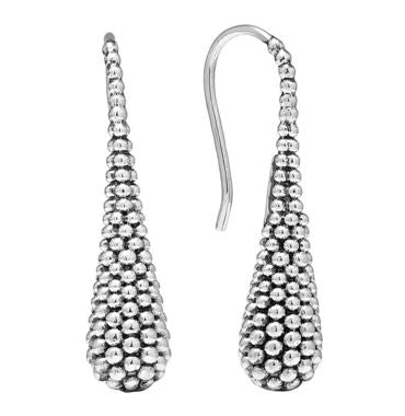 Signature Caviar Beaded Teardrop Earrings