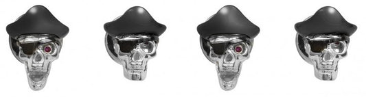 Pirate Hat and Patch Skull Studs