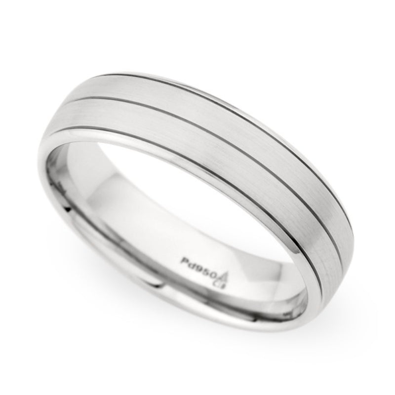 6.0 MM Domed-Grooved Wedding Band