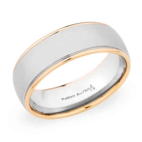 7.50 MM Two Tone Wedding Band