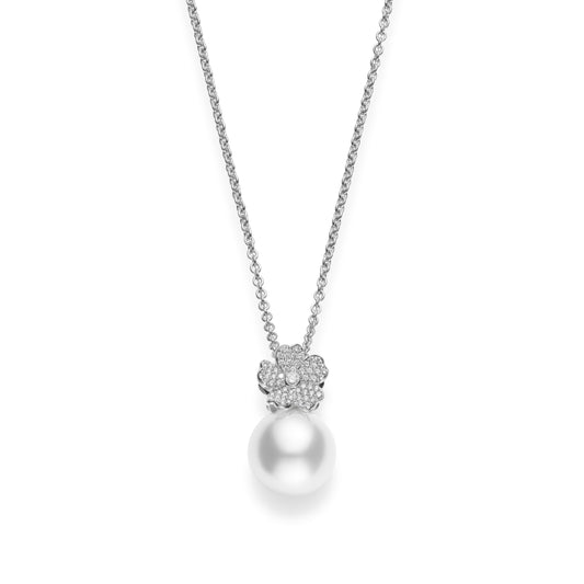 Cherry Blossom Collection Diamond and South Sea Pearl Pendant