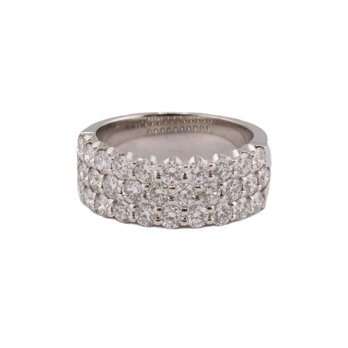 Three-Row Diamond Band