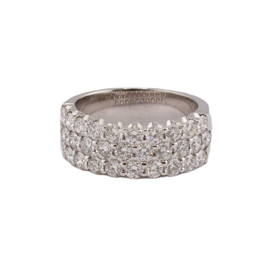 Three-Row Diamond Band