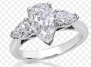 Pear Shape 3-Stone Diamond Engagement Mounting