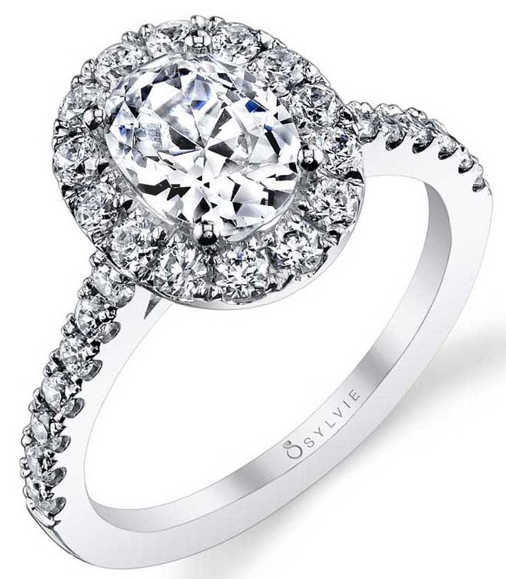 Jacalyn Oval Cut Diamond Halo Mounting