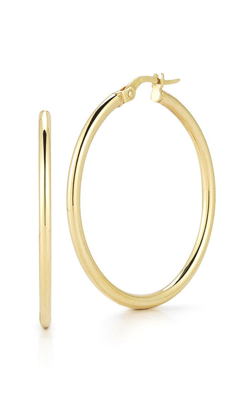 Designer Gold 35 MM Hoop Earrings