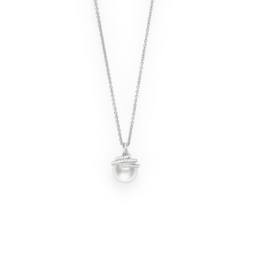 White South Sea Pearl and Diamond Pendant