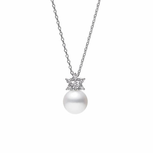 Classic Collection Akoya Pearl with Diamond Star Pendant