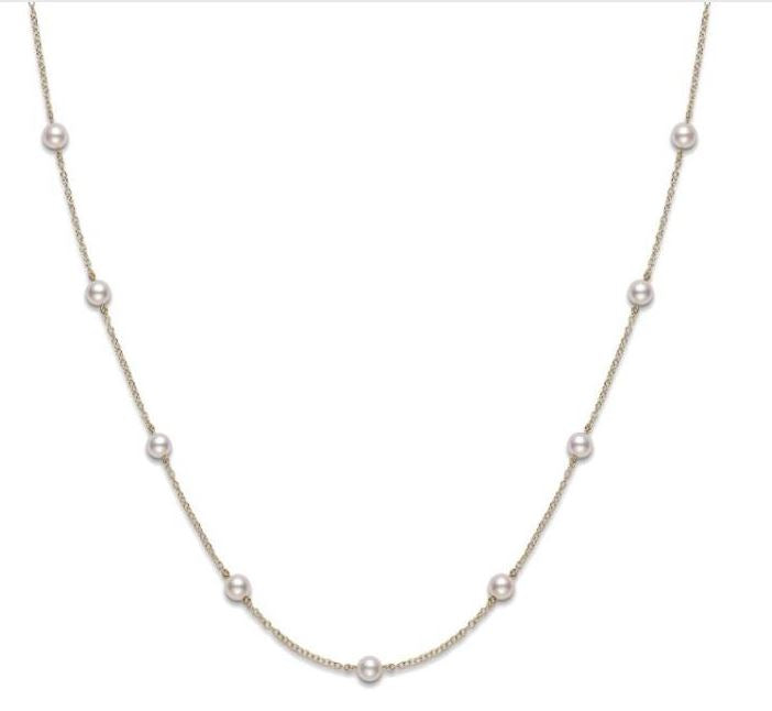 Akoya Cultured Pearl Station Necklace