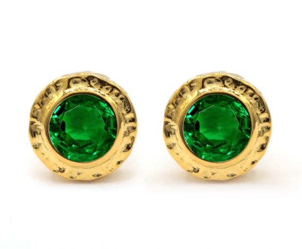Nesting Gem Collection Emerald Stud Earrings