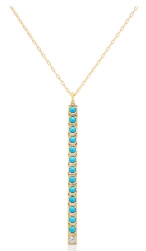 Turquoise Matchstick Necklace