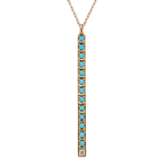 Turquoise Matchstick Necklace