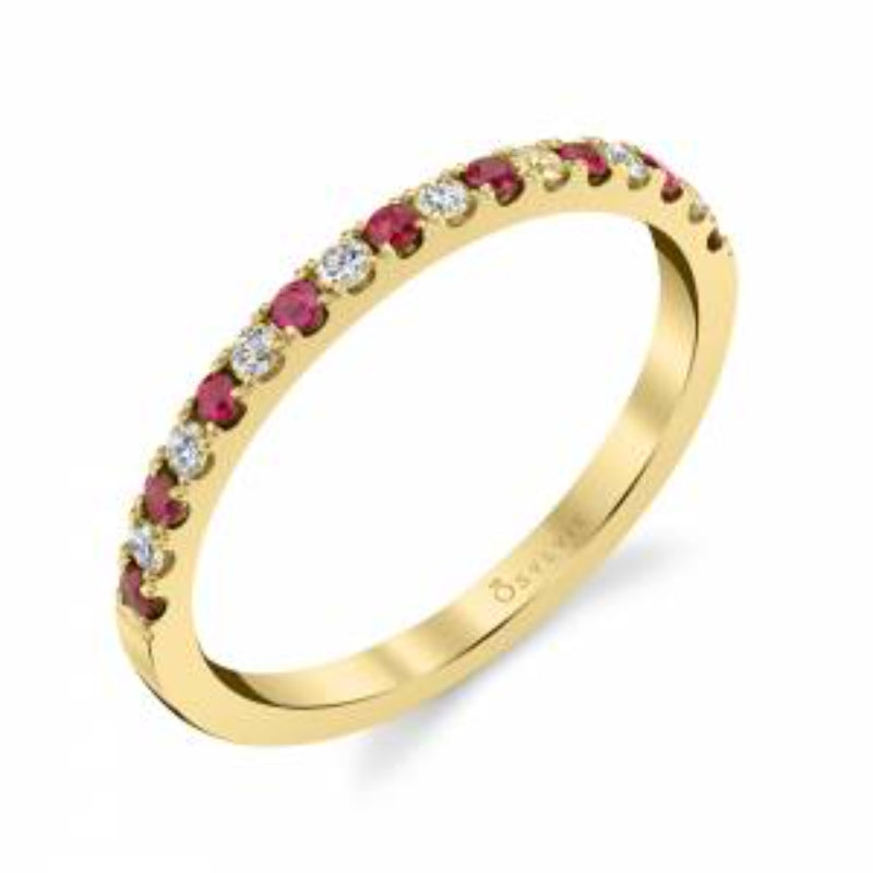 Classic Ruby and Diamond Band