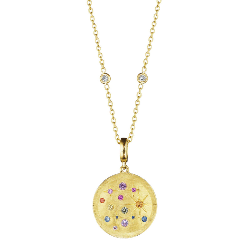 Galaxy Collection Rainbow Sapphire Medallion