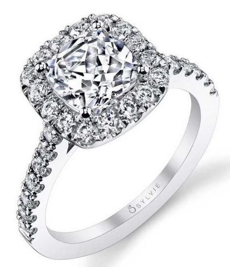 Jacalyn Cushion Cut Diamond Halo Mounting