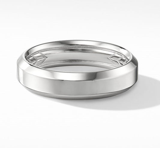 Wedding Band Collection 6 MM Beveled Edge Classic Band