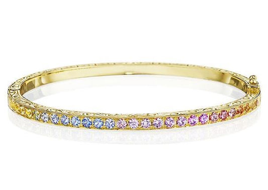 Watercolor Bangle in Rainbow Sapphire