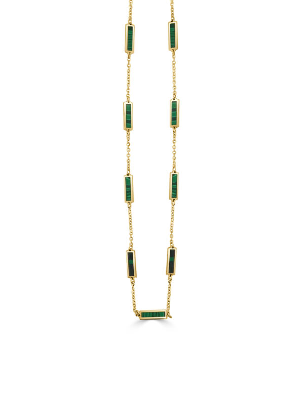 Malachite Bar Station Necklace