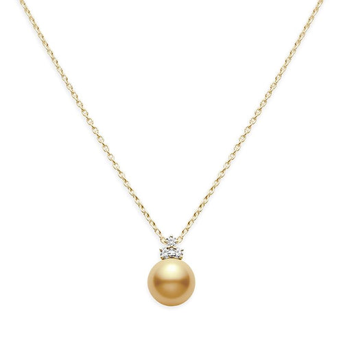 Classic Collection Golden South Sea Pearl & Diamond Pendant