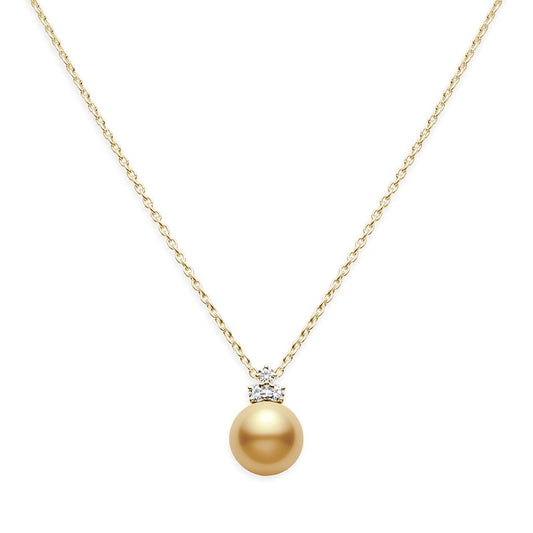Classic Collection Golden South Sea Pearl & Diamond Pendant