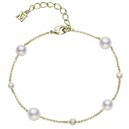 Station Collection Akoya Pearl & Diamond Bracelet