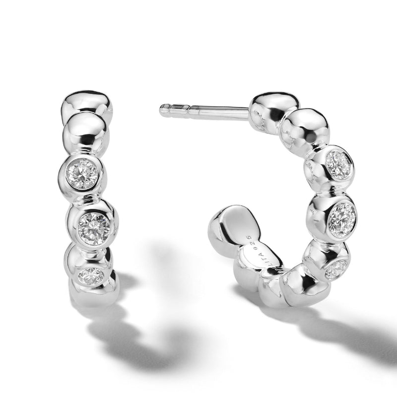 Stardust Diamond Hoop Earrings