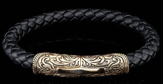 Bronze Leather Men's Bracelet