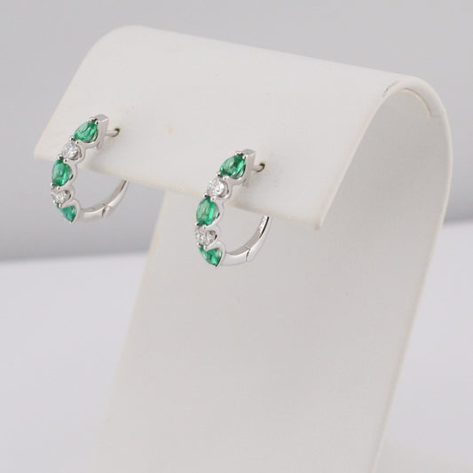 Emerald & Diamond Earrings