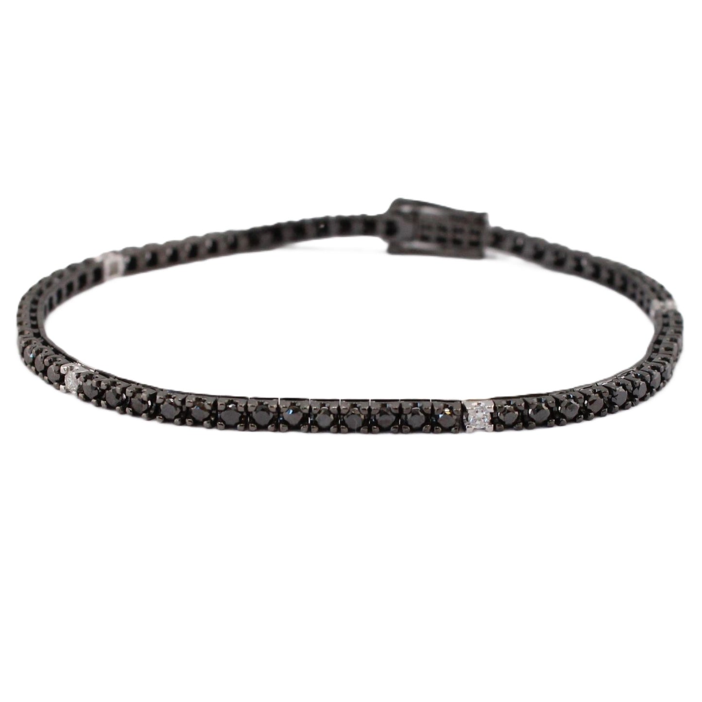 Black & White Diamond Line Bracelet