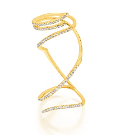 Gold & Diamond Mega Swirl Ring