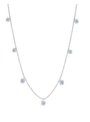 Floating Collection Diamond Dangle Station Necklace