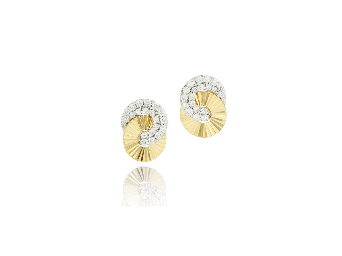 Mini Aura Interlocking Stud Earrings