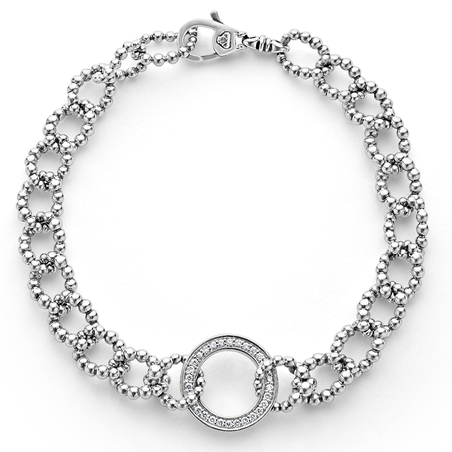 Caviar Spark Collection Diamond Circle Link Bracelet