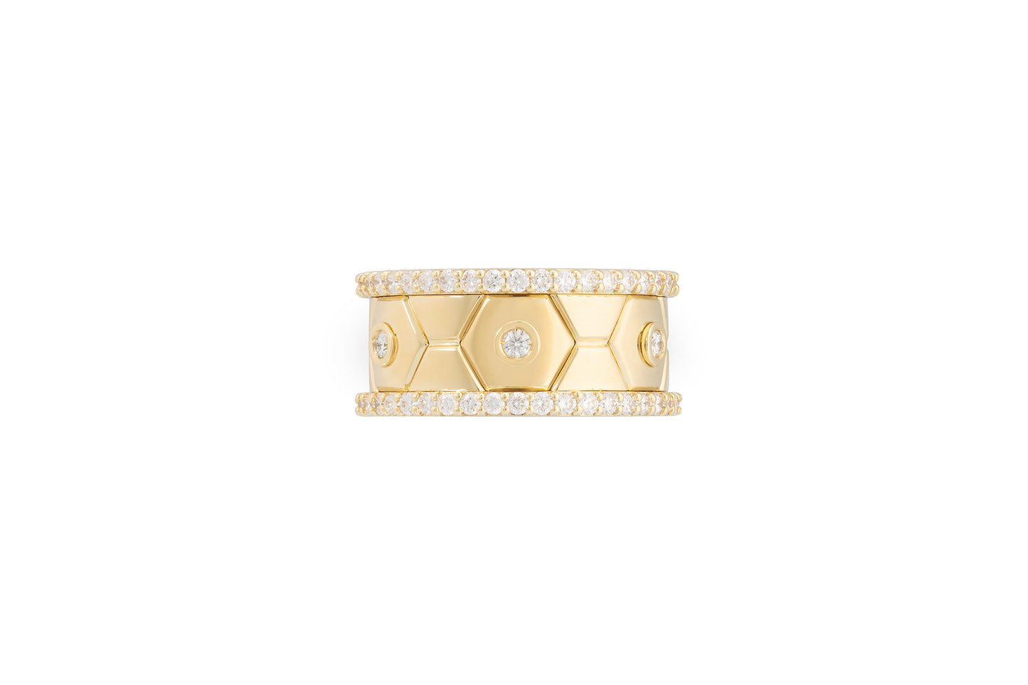 Baia Sommersa Wide Band with Diamonds