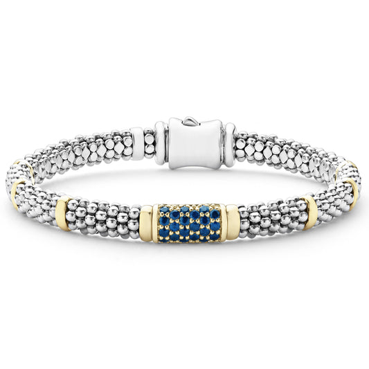 BlueSapphire Caviar Bracelet 6mm