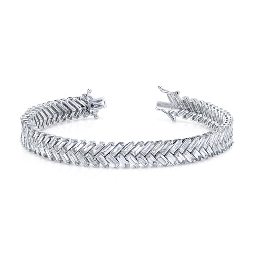 Zipper Diamond Tennis Bracelet