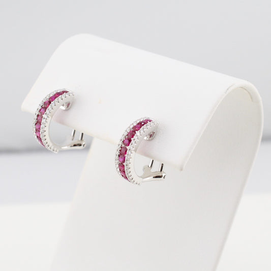 Ruby & Diamond Earrings