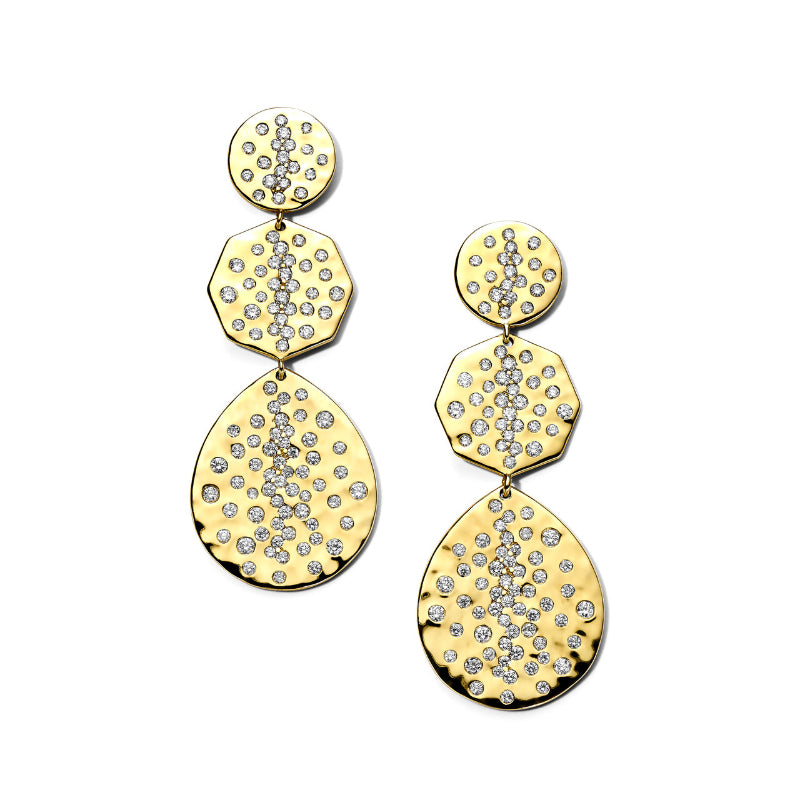 Stardust Small Diamond Crinkle Crazy 8 Earrings