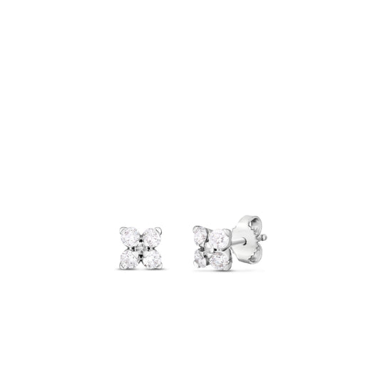 Love in Verona Small Flower Diamond Stud Earrings