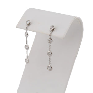 Diamond Dangle Station Earrings