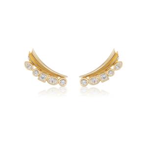 Monroe Winged Bezel Studs