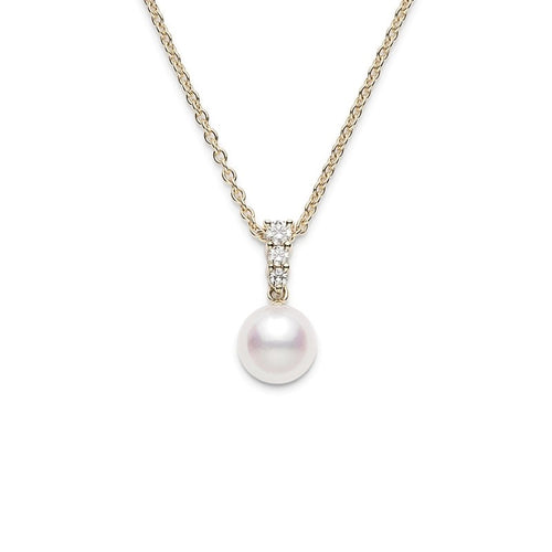 Morning Dew Collection Akoya Pearl & Diamond Necklace